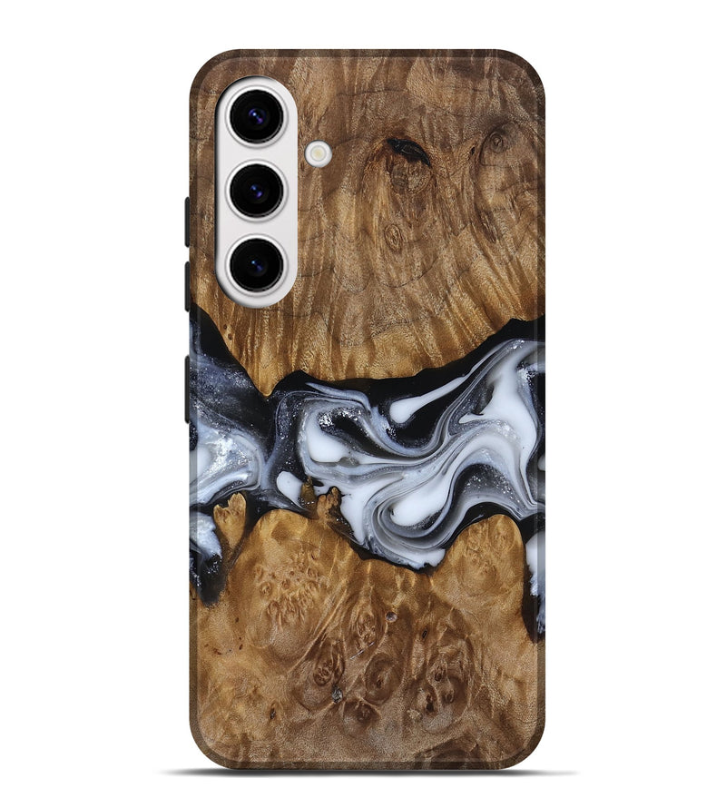 Galaxy S25 Plus Wood Live Edge Phone Case - Nash (Black & White, 817493)