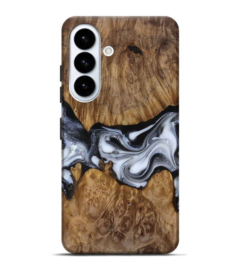 Galaxy S26 Plus Wood Live Edge Phone Case - Nash (Black & White, 817493)