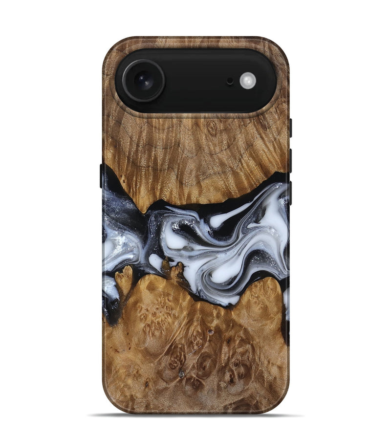 iPhone 17 Air Wood Live Edge Phone Case - Nash (Black & White, 817493)