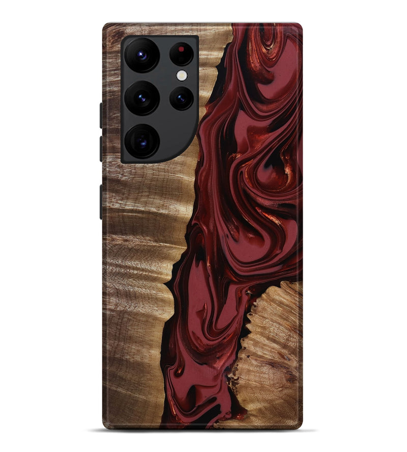 Galaxy S22 Ultra Wood Live Edge Phone Case - Macey (Red, 817494)
