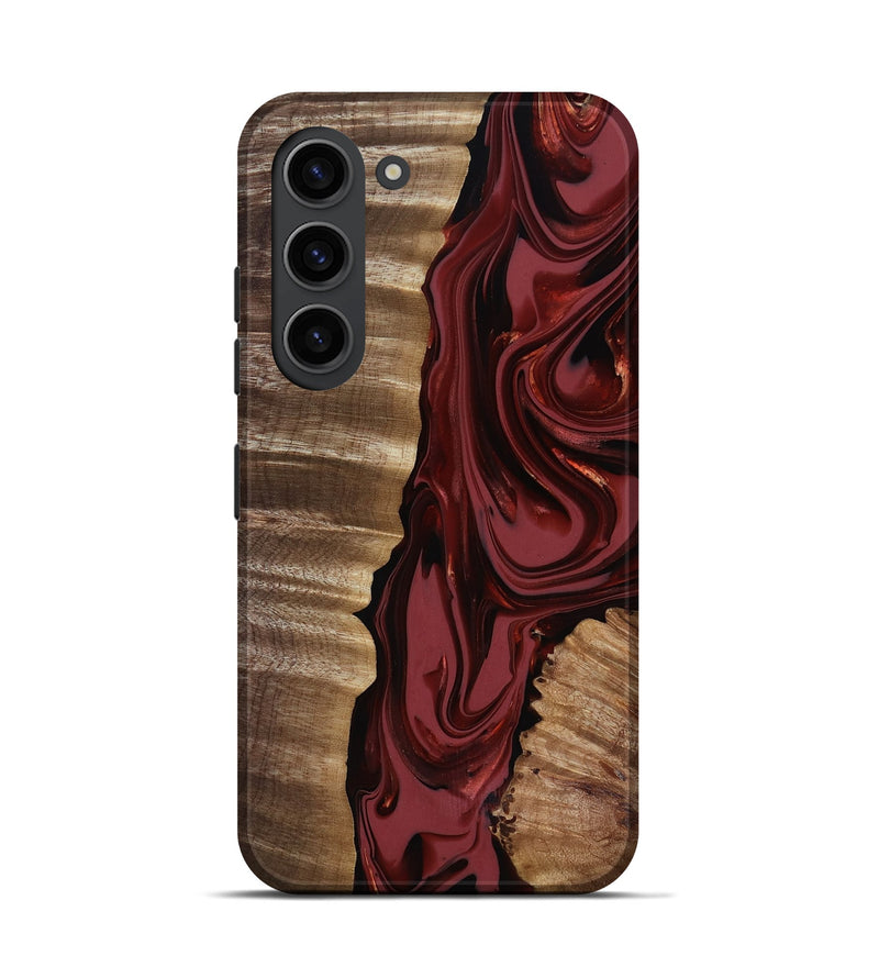 Galaxy S23 Wood Live Edge Phone Case - Macey (Red, 817494)