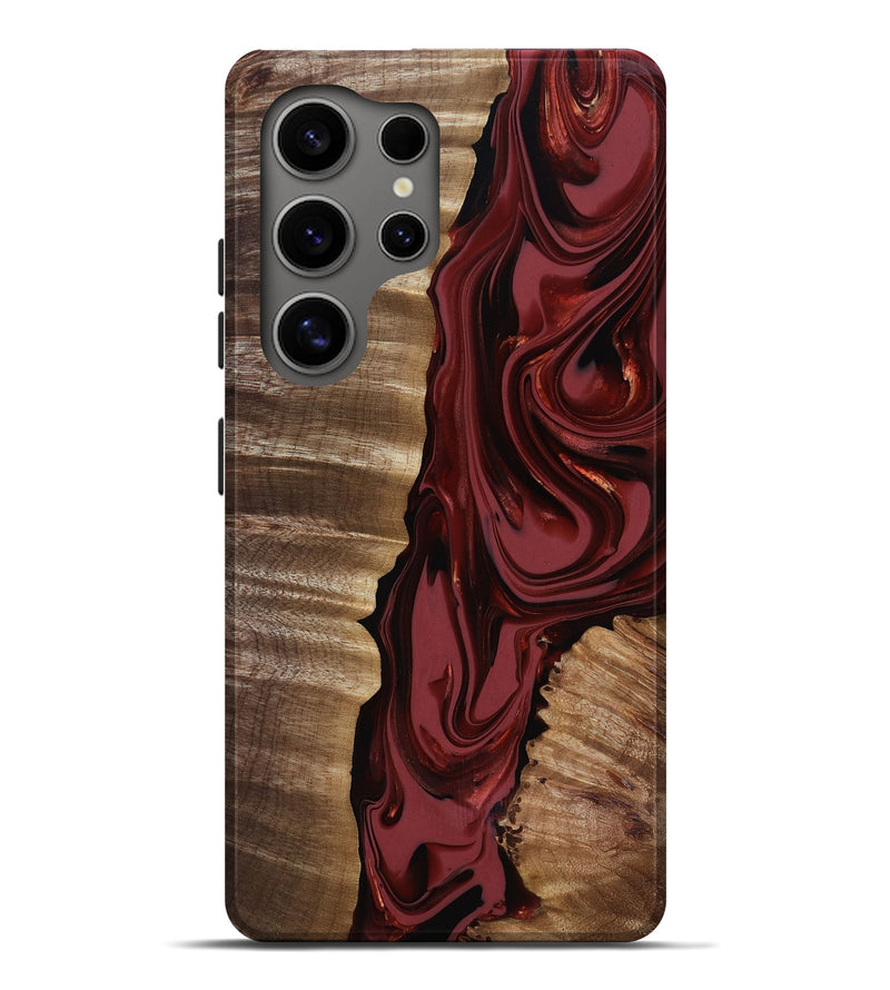 Galaxy S25 Ultra Wood Live Edge Phone Case - Macey (Red, 817494)