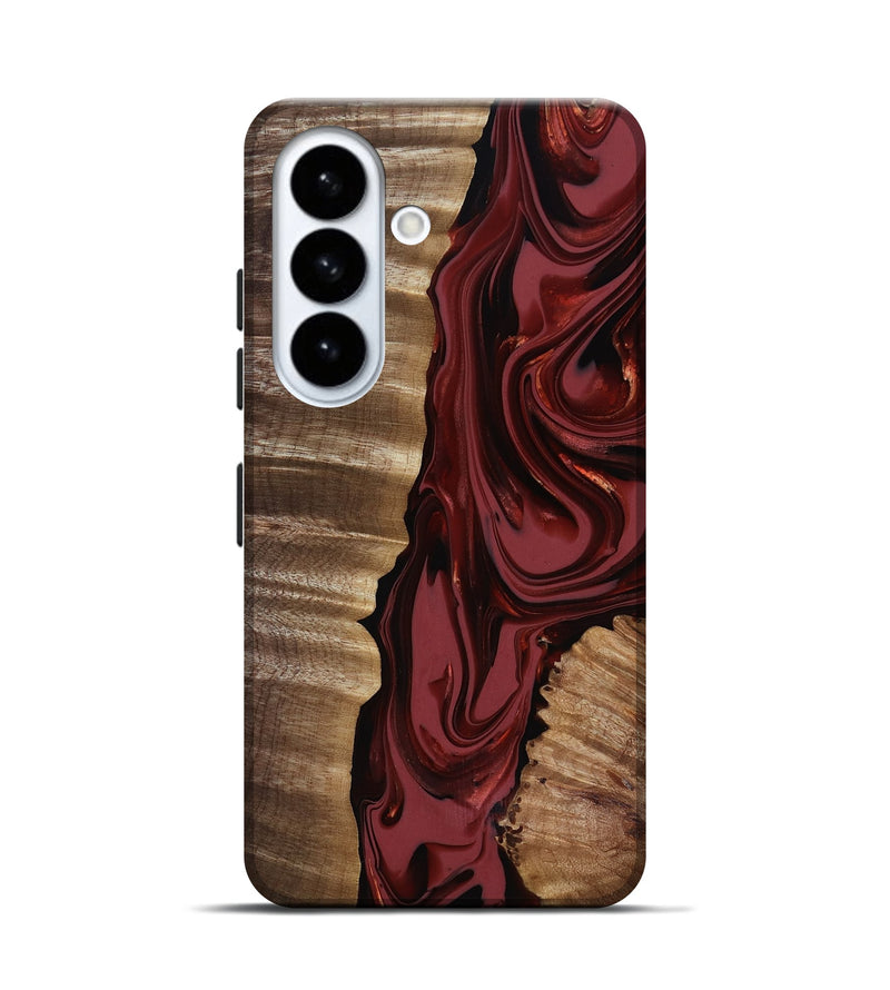 Galaxy S26 Wood Live Edge Phone Case - Macey (Red, 817494)