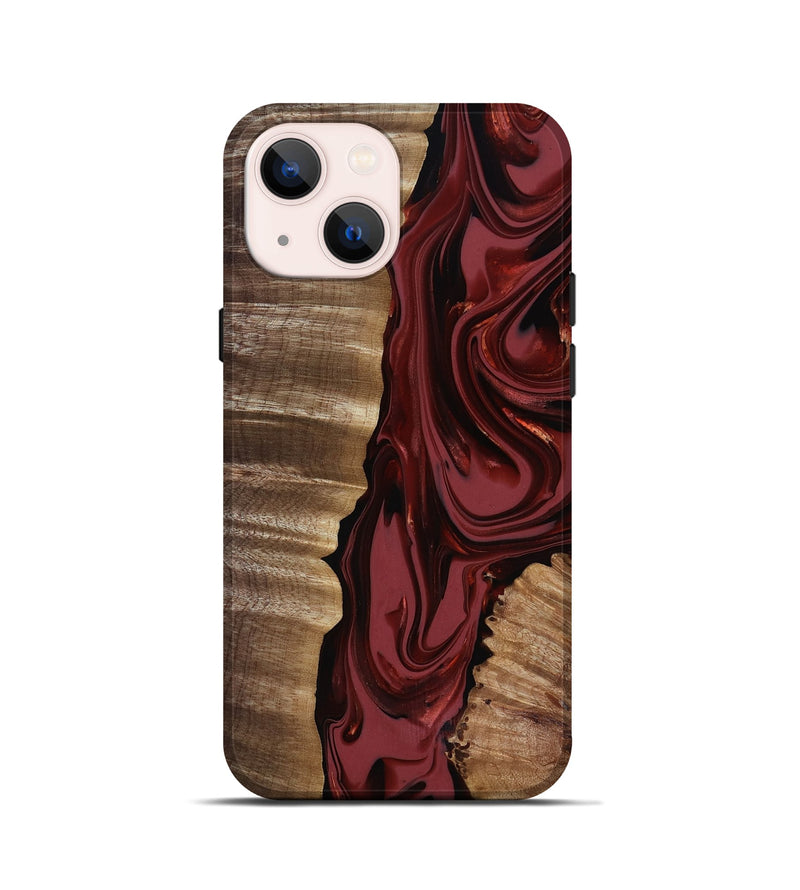 iPhone 13 mini Wood Live Edge Phone Case - Macey (Red, 817494)