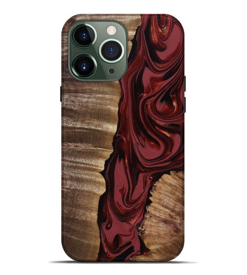 iPhone 13 Pro Max Wood Live Edge Phone Case - Macey (Red, 817494)
