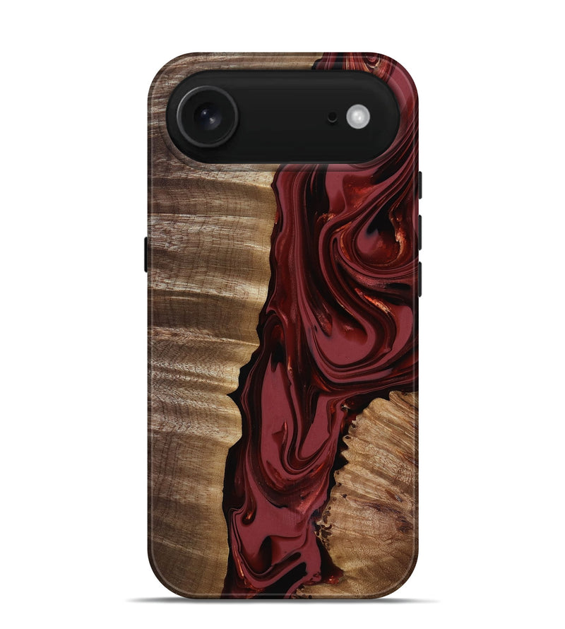 iPhone 17 Air Wood Live Edge Phone Case - Macey (Red, 817494)