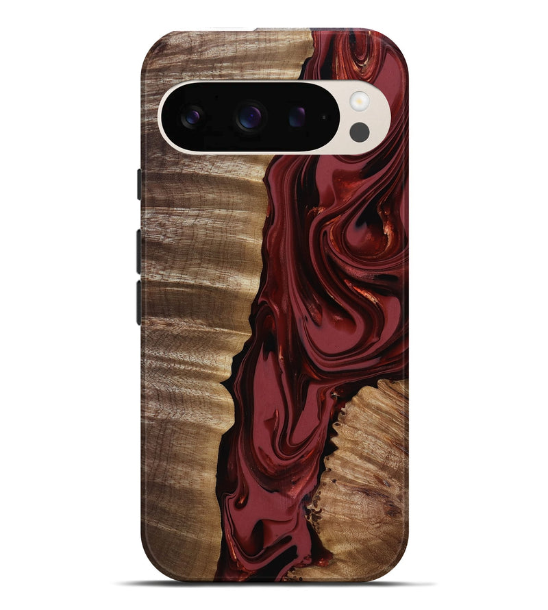 Pixel 10 Pro XL Wood Live Edge Phone Case - Macey (Red, 817494)