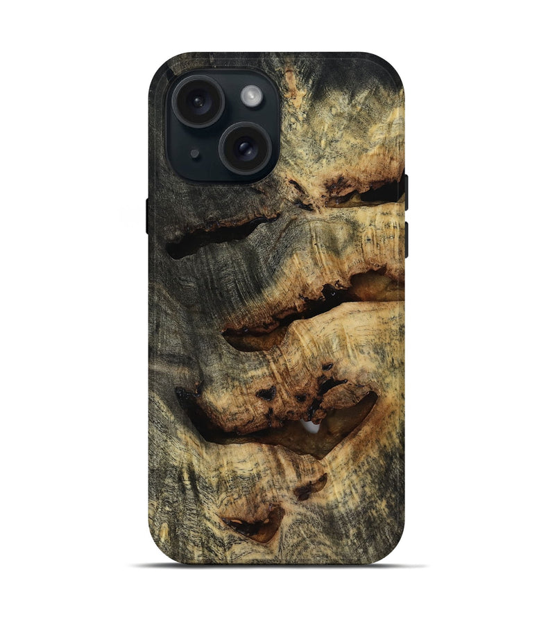 iPhone 15 Wood Live Edge Phone Case - Collins (Clear, 817495)