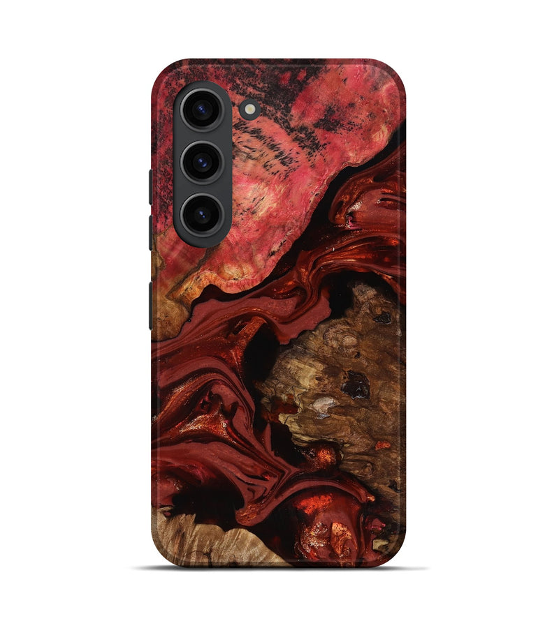 Galaxy S23 Wood Live Edge Phone Case - Elnora (Red, 817496)