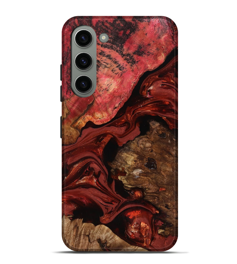 Galaxy S23 Plus Wood Live Edge Phone Case - Elnora (Red, 817496)