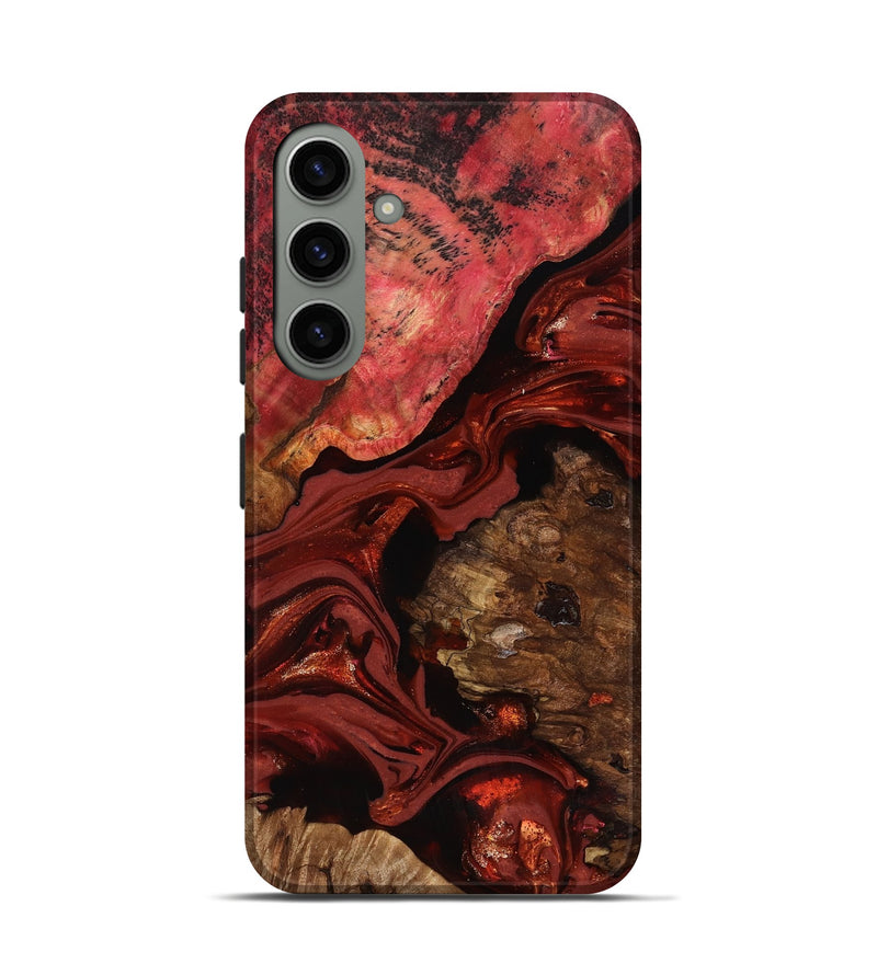 Galaxy S24 Wood Live Edge Phone Case - Elnora (Red, 817496)