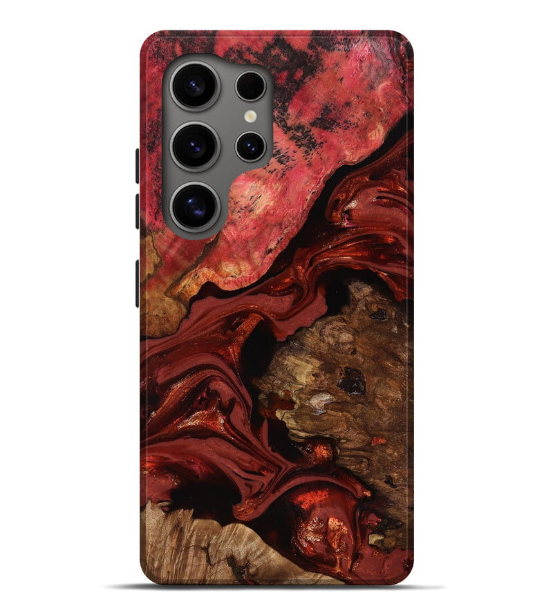 Galaxy S25 Ultra Wood Live Edge Phone Case - Elnora (Red, 817496)