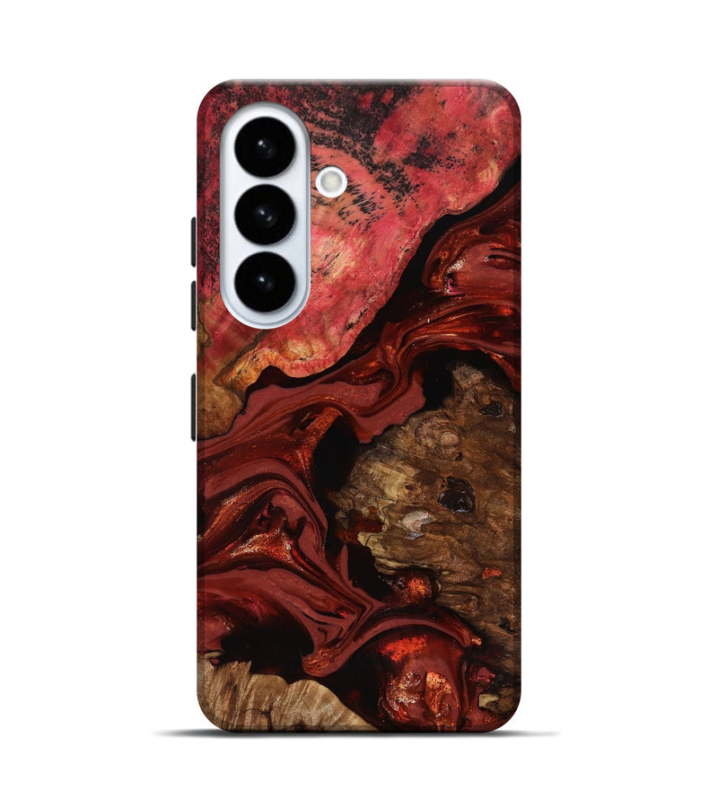 Galaxy S26 Wood Live Edge Phone Case - Elnora (Red, 817496)