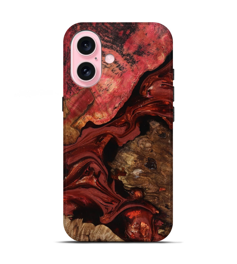iPhone 17 Wood Live Edge Phone Case - Elnora (Red, 817496)
