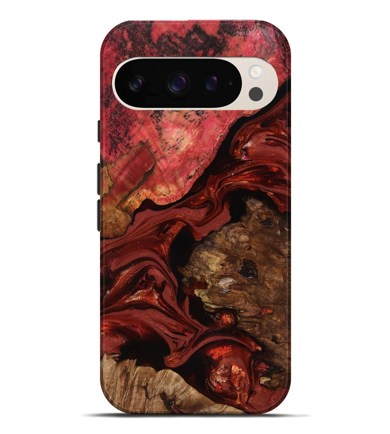 Pixel 10 Pro XL Wood Live Edge Phone Case - Elnora (Red, 817496)