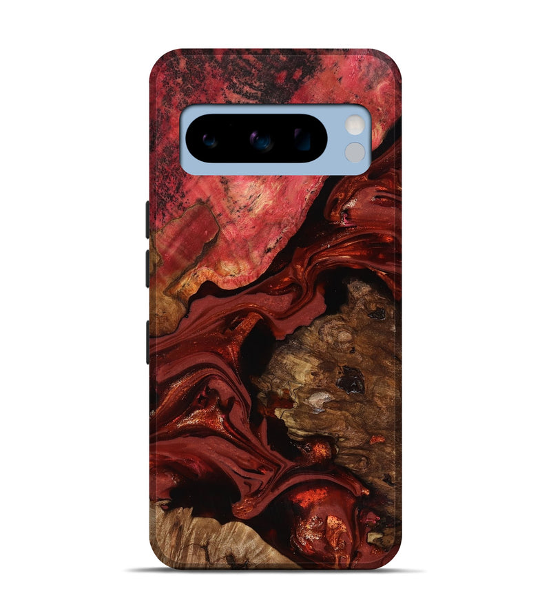 Pixel 8 Pro Wood Live Edge Phone Case - Elnora (Red, 817496)