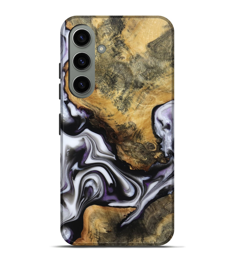 Galaxy S24 Plus Wood Live Edge Phone Case - Cristy (Black & White, 817497)