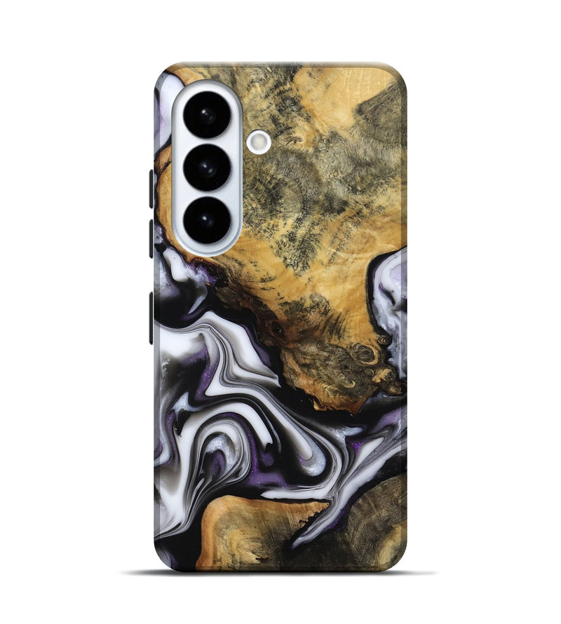 Galaxy S26 Wood Live Edge Phone Case - Cristy (Black & White, 817497)