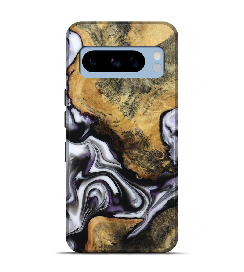 Pixel 8 Pro Wood Live Edge Phone Case - Cristy (Black & White, 817497)