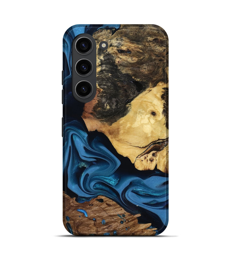 Galaxy S23 Wood Live Edge Phone Case - Toby (Blue, 817498)