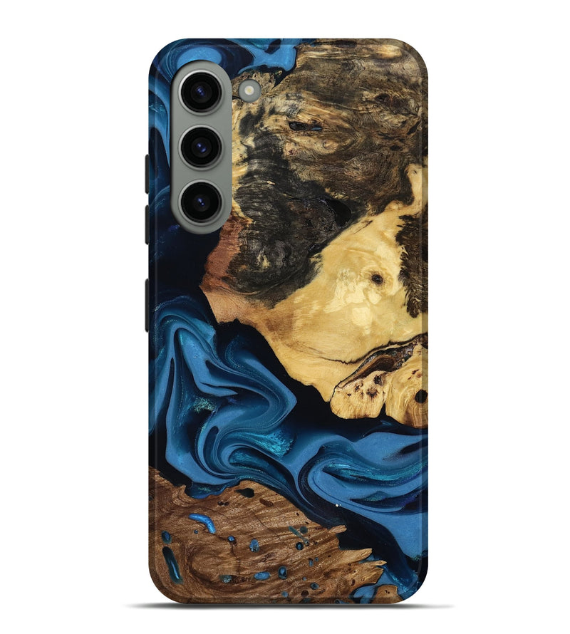 Galaxy S23 Plus Wood Live Edge Phone Case - Toby (Blue, 817498)