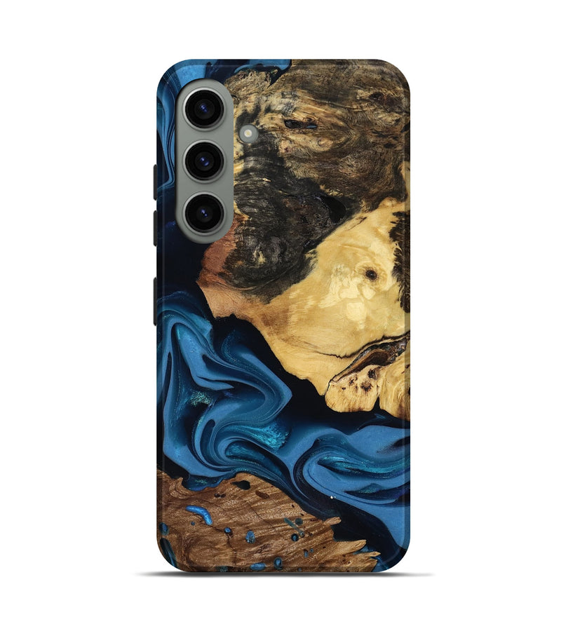 Galaxy S24 Wood Live Edge Phone Case - Toby (Blue, 817498)