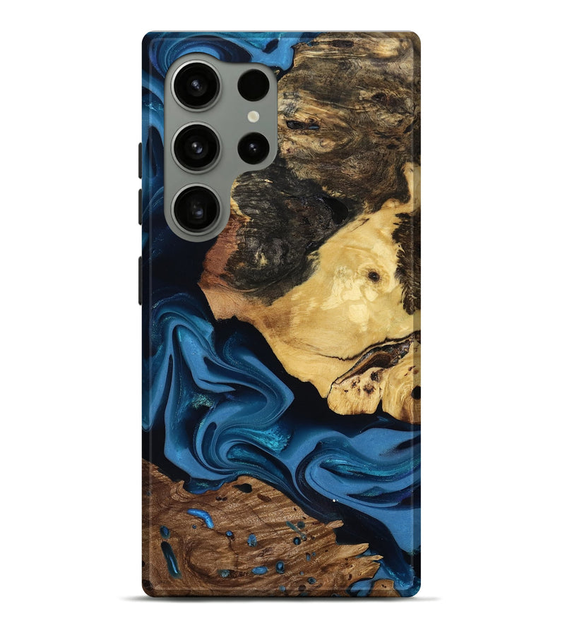 Galaxy S24 Ultra Wood Live Edge Phone Case - Toby (Blue, 817498)