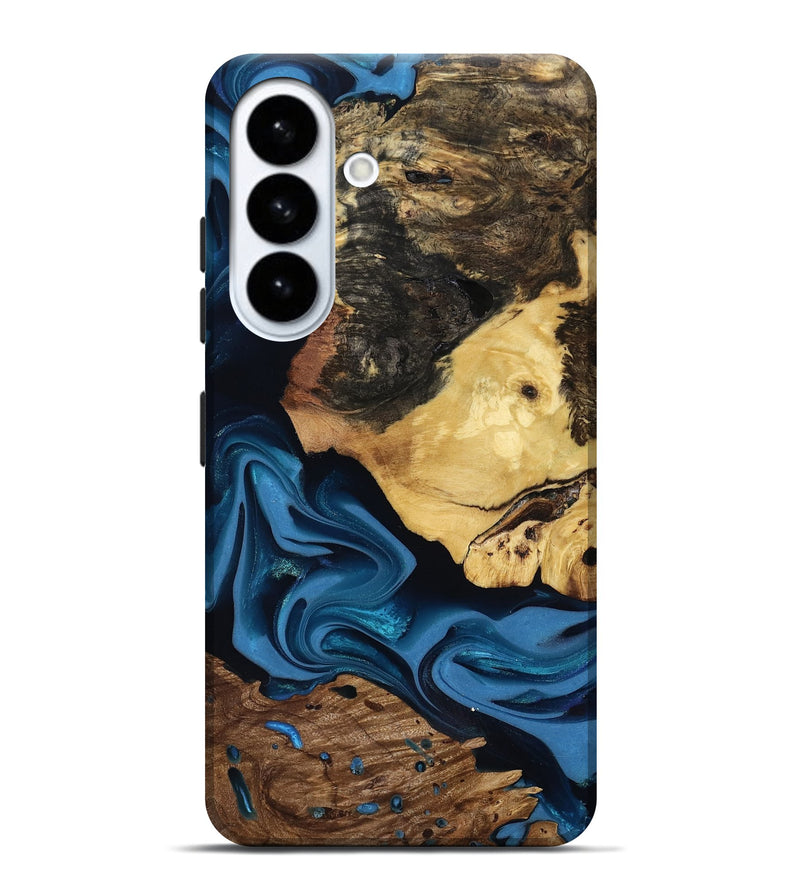 Galaxy S26 Plus Wood Live Edge Phone Case - Toby (Blue, 817498)