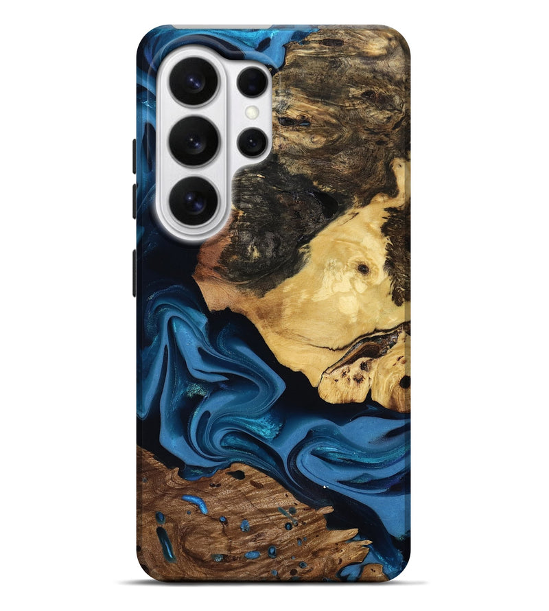 Galaxy S26 Ultra Wood Live Edge Phone Case - Toby (Blue, 817498)
