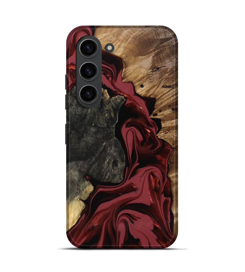 Galaxy S23 Wood Live Edge Phone Case - Idris (Red, 817499)