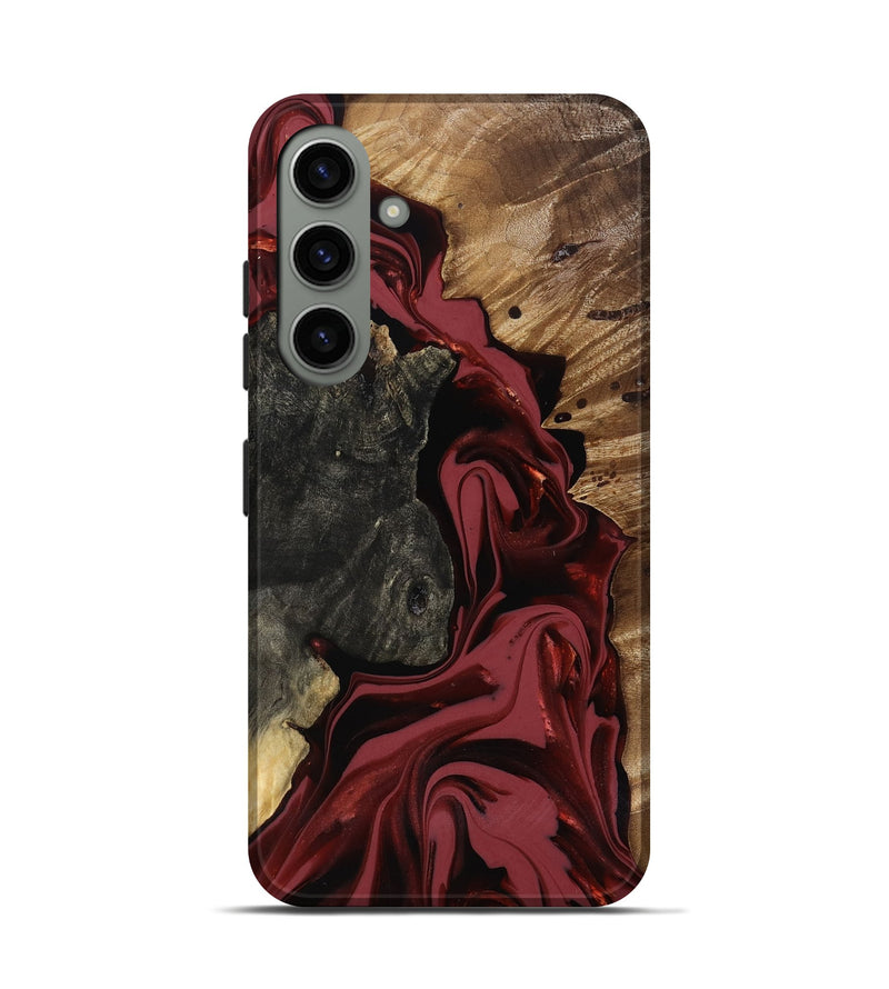 Galaxy S24 Wood Live Edge Phone Case - Idris (Red, 817499)