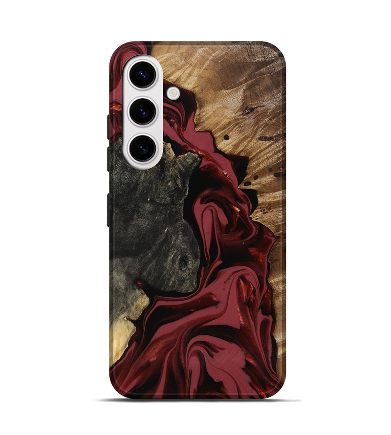 Galaxy S25 Wood Live Edge Phone Case - Idris (Red, 817499)