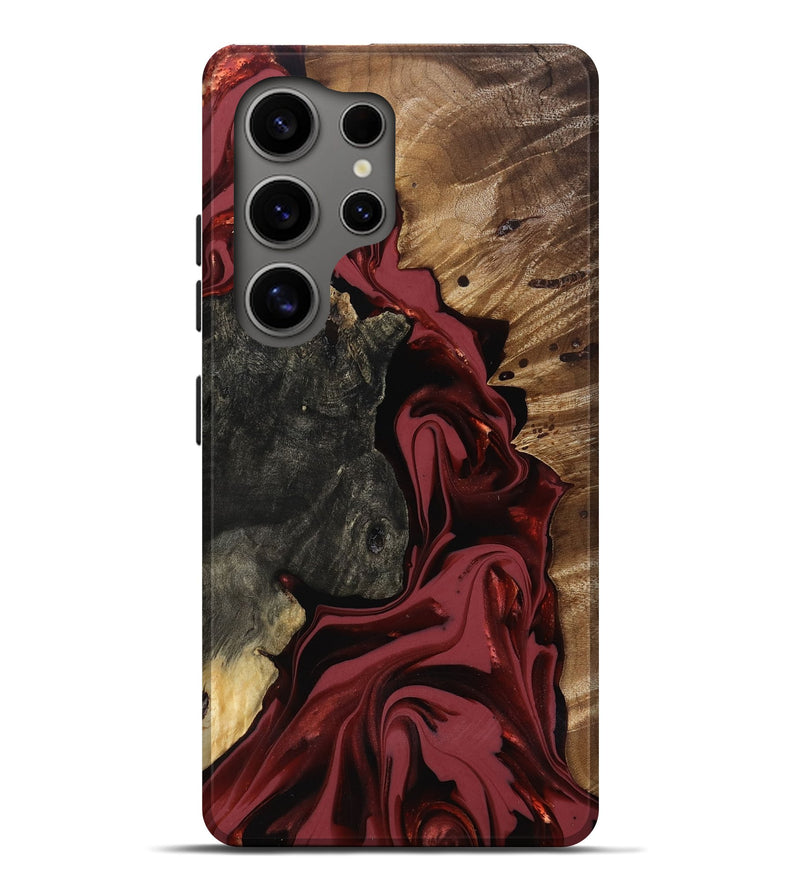 Galaxy S25 Ultra Wood Live Edge Phone Case - Idris (Red, 817499)