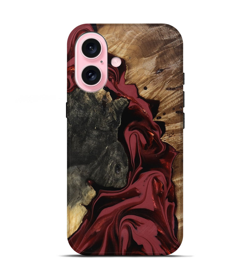 iPhone 17 Wood Live Edge Phone Case - Idris (Red, 817499)