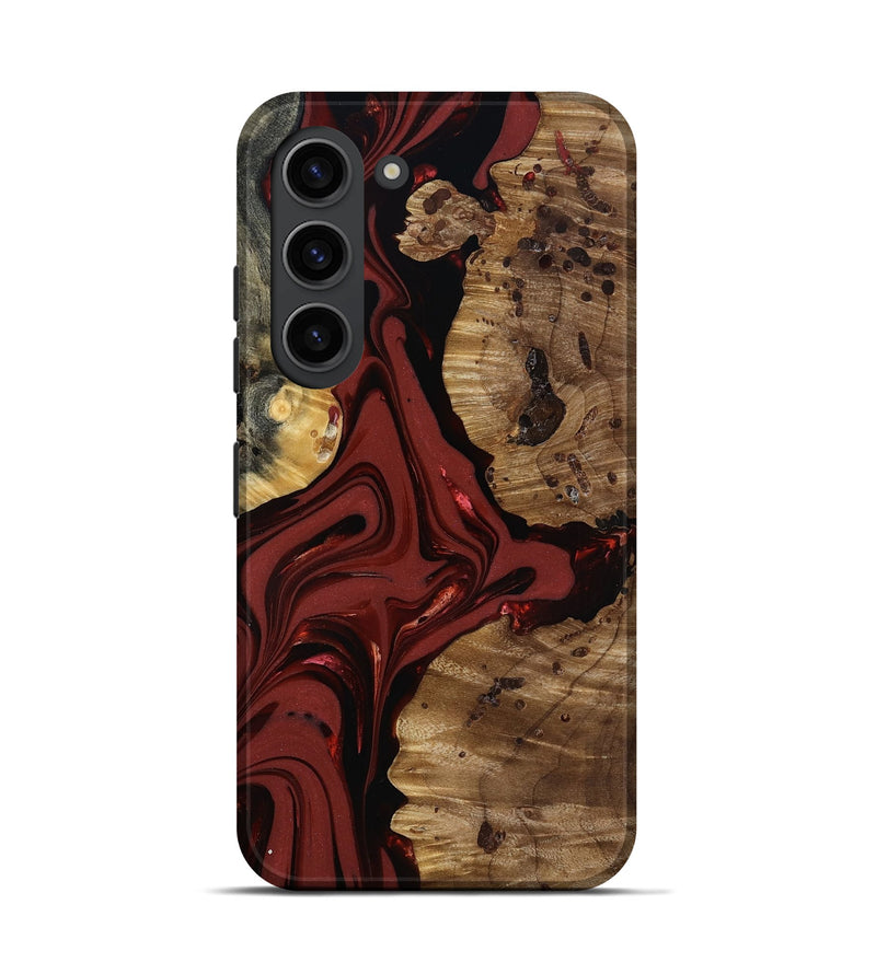 Galaxy S23 Wood Live Edge Phone Case - Anders (Red, 817500)