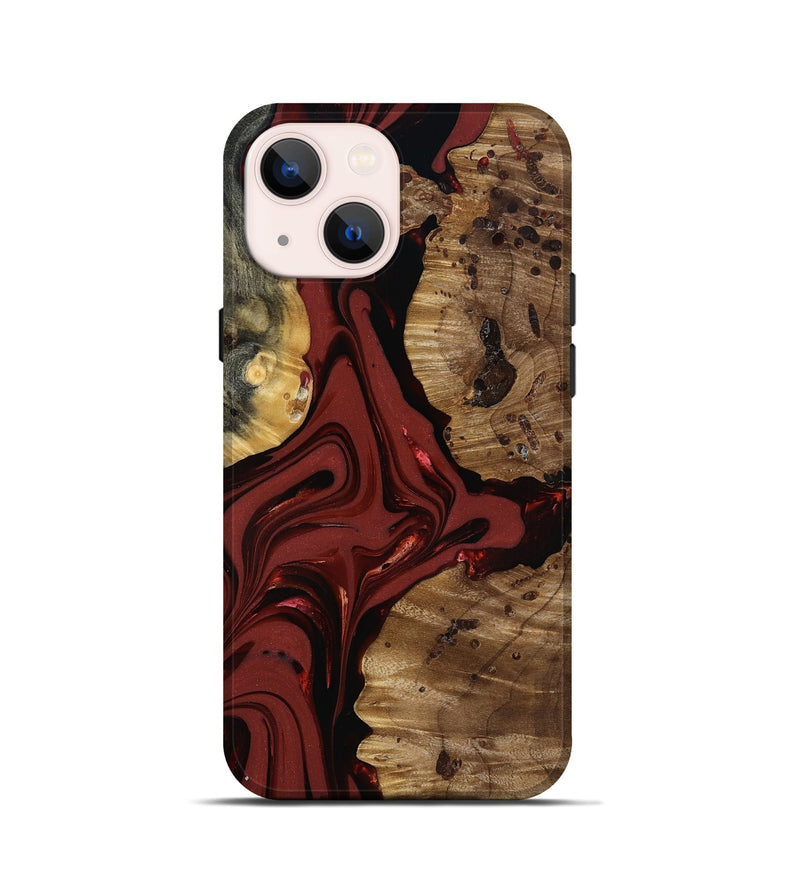 iPhone 13 mini Wood Live Edge Phone Case - Anders (Red, 817500)