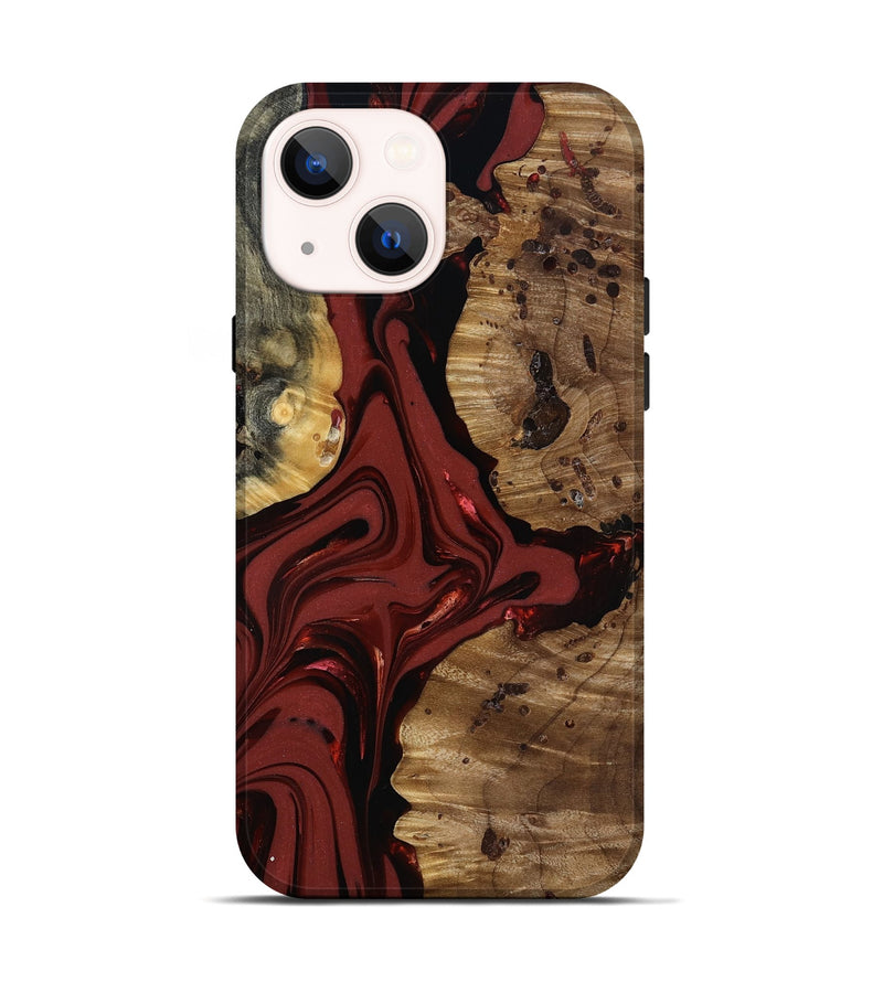 iPhone 14 Wood Live Edge Phone Case - Anders (Red, 817500)