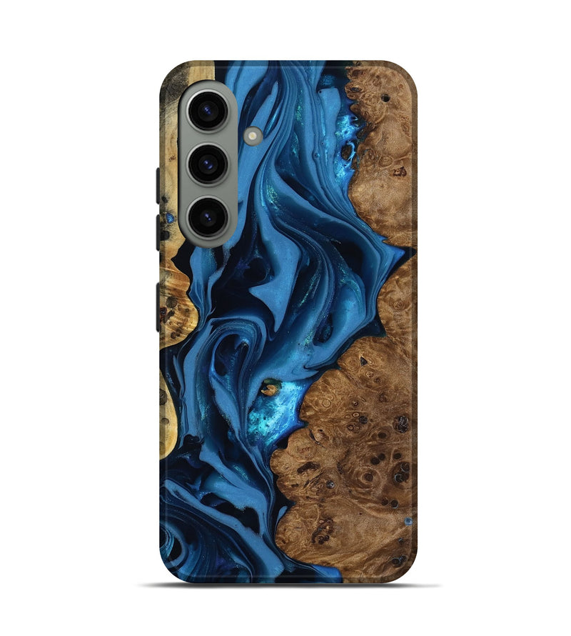Galaxy S24 Wood Live Edge Phone Case - Thad (Blue, 817501)