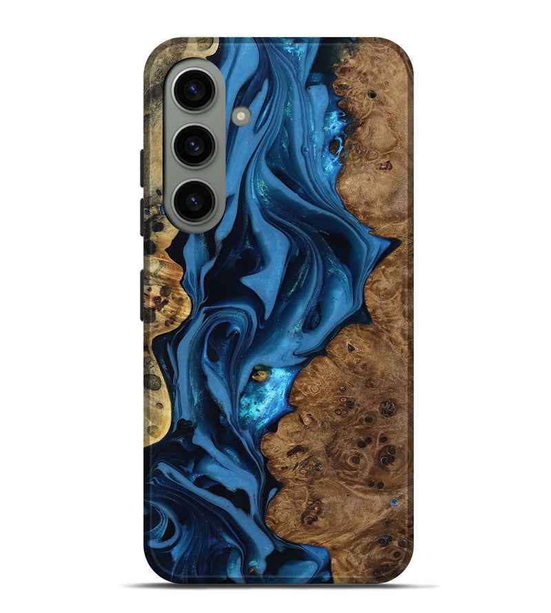 Galaxy S24 Plus Wood Live Edge Phone Case - Thad (Blue, 817501)