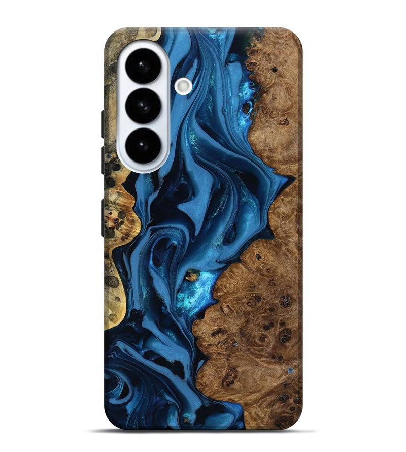 Galaxy S26 Plus Wood Live Edge Phone Case - Thad (Blue, 817501)