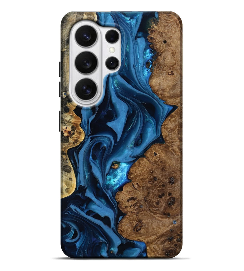 Galaxy S26 Ultra Wood Live Edge Phone Case - Thad (Blue, 817501)