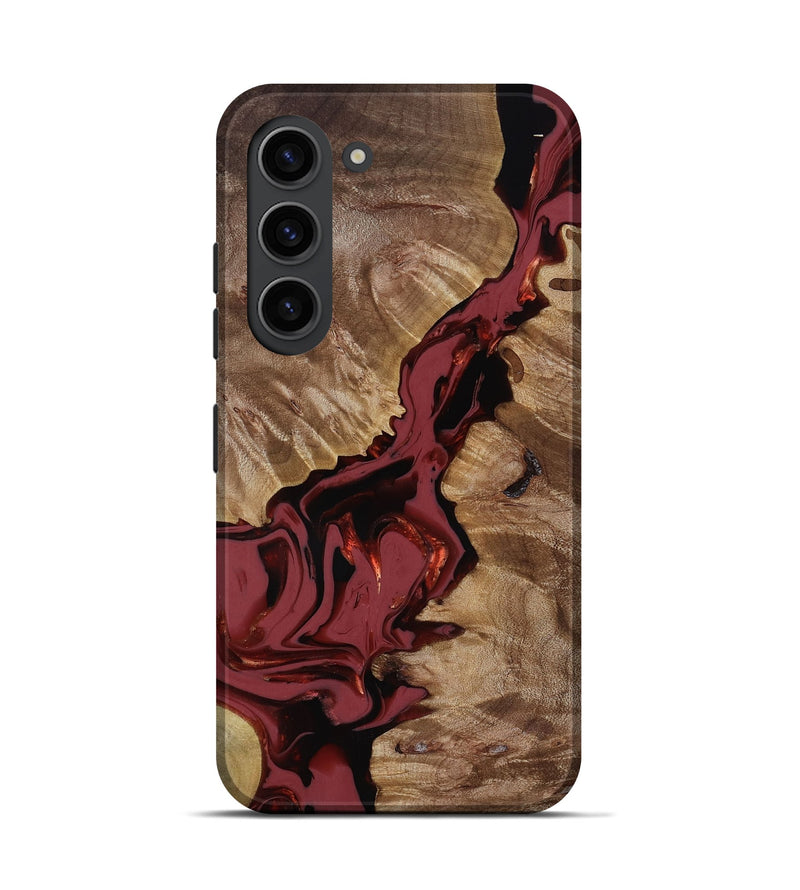 Galaxy S23 Wood Live Edge Phone Case - Tanisha (Red, 817503)