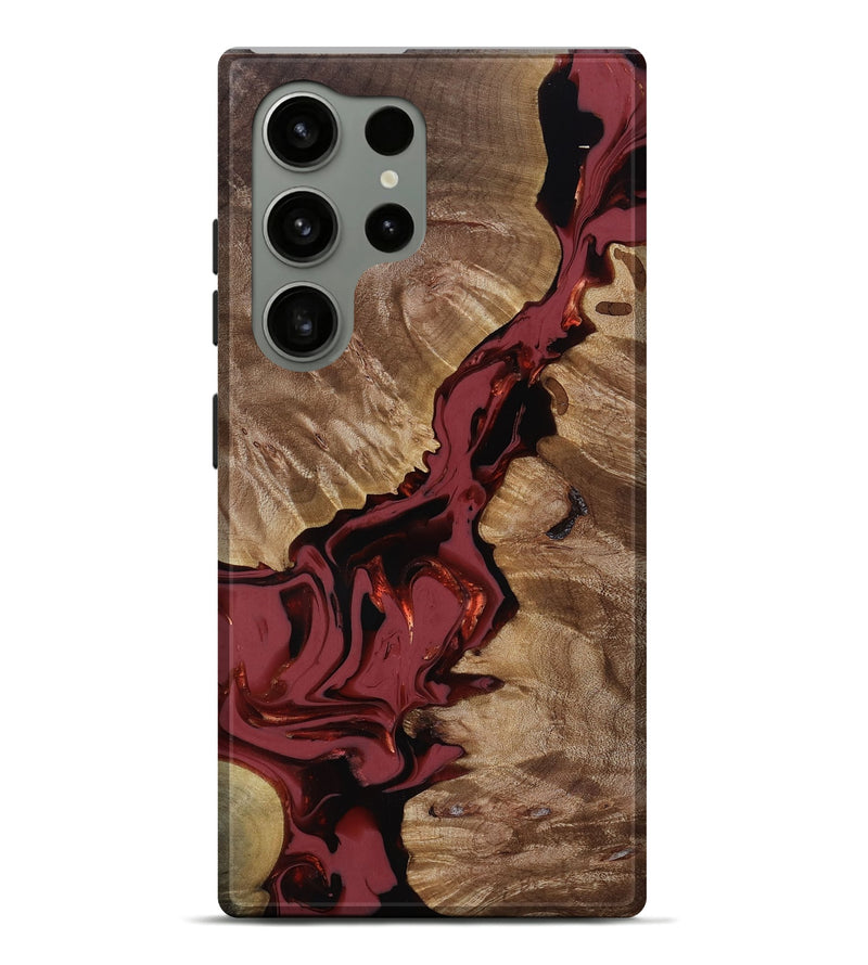 Galaxy S24 Ultra Wood Live Edge Phone Case - Tanisha (Red, 817503)