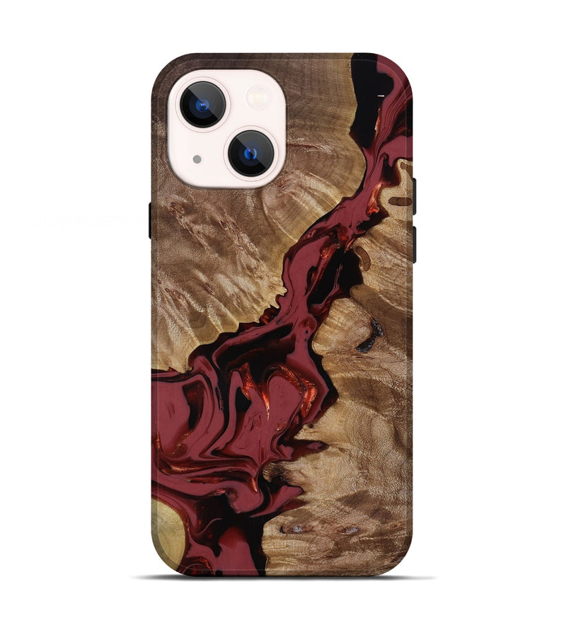 iPhone 13 Wood Live Edge Phone Case - Tanisha (Red, 817503)