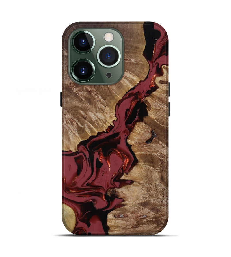 iPhone 13 Pro Wood Live Edge Phone Case - Tanisha (Red, 817503)
