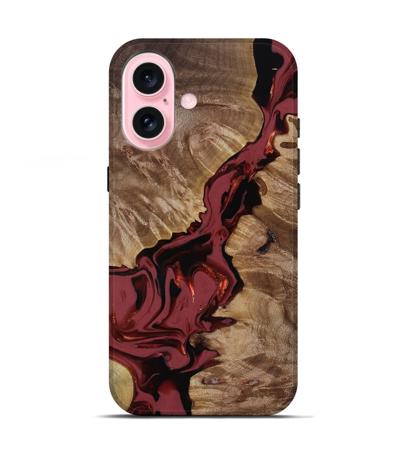 iPhone 17 Wood Live Edge Phone Case - Tanisha (Red, 817503)