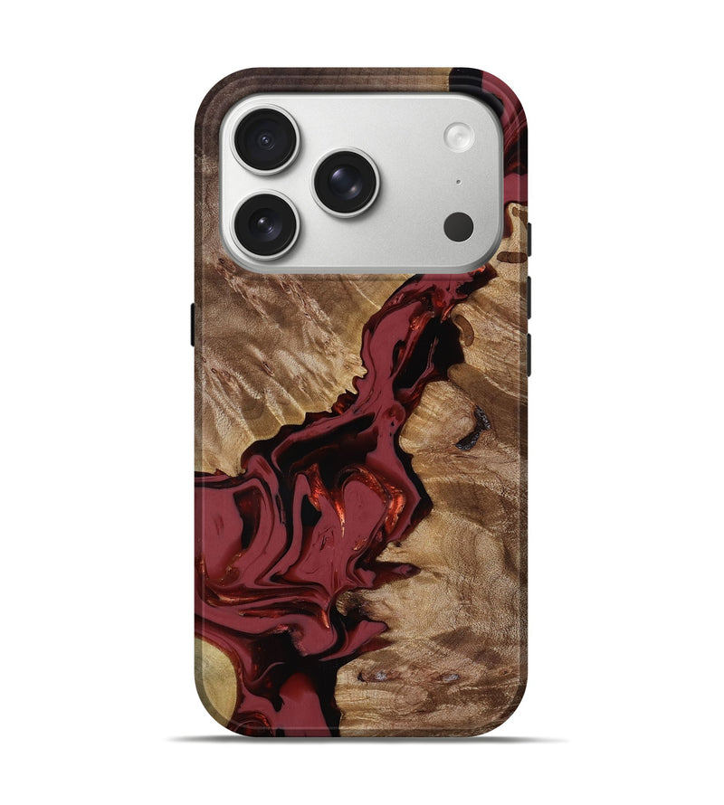 iPhone 17 Pro Wood Live Edge Phone Case - Tanisha (Red, 817503)