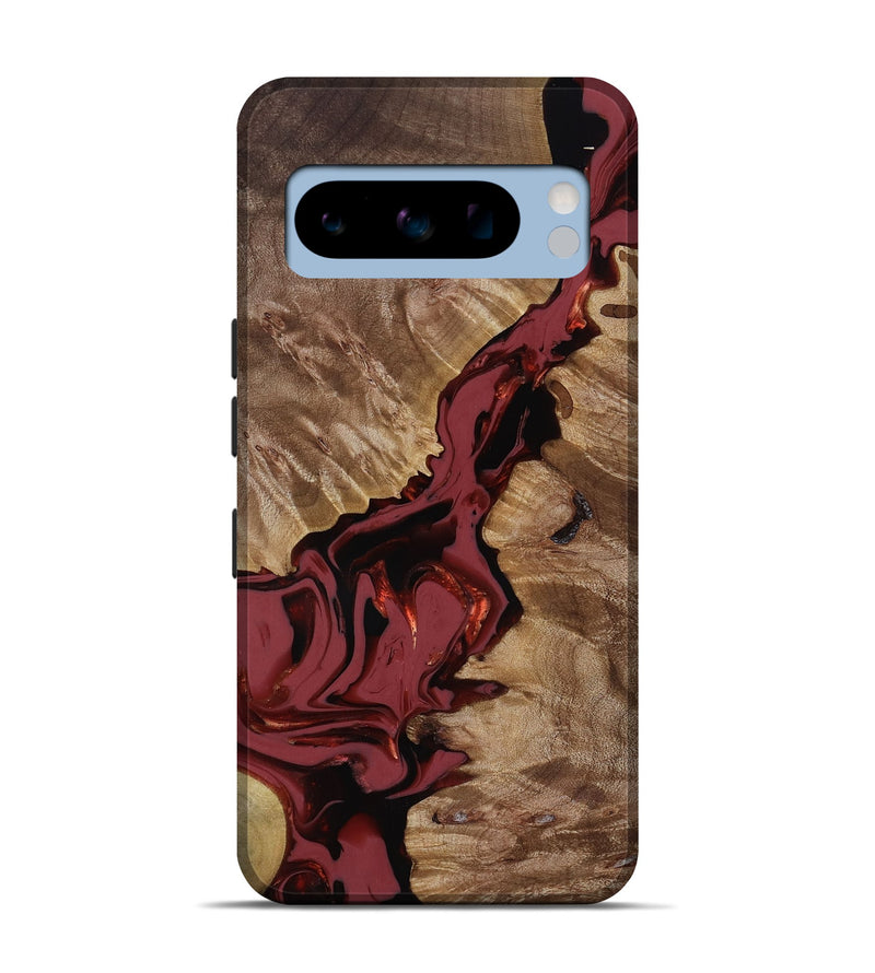 Pixel 8 Pro Wood Live Edge Phone Case - Tanisha (Red, 817503)