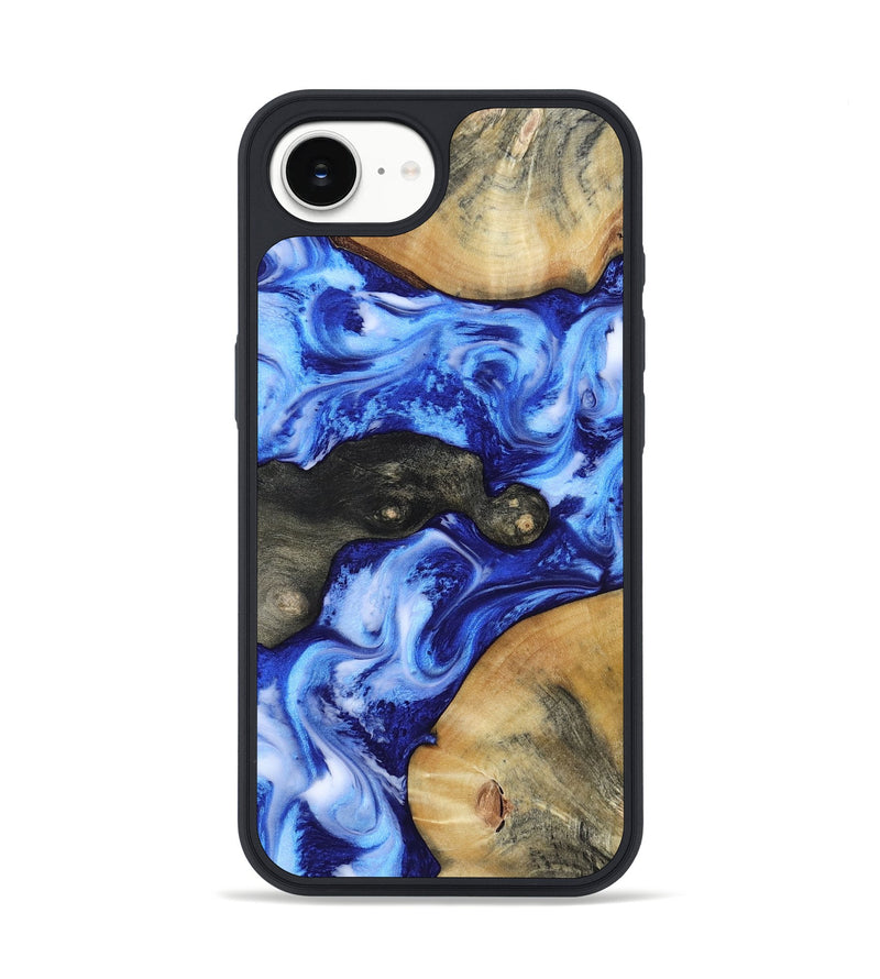iPhone 16e Wood Phone Case - Orrin (Blue, 817506)