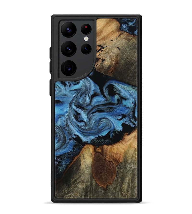 Galaxy S22 Ultra Wood Phone Case - Kadeem (Blue, 817508)